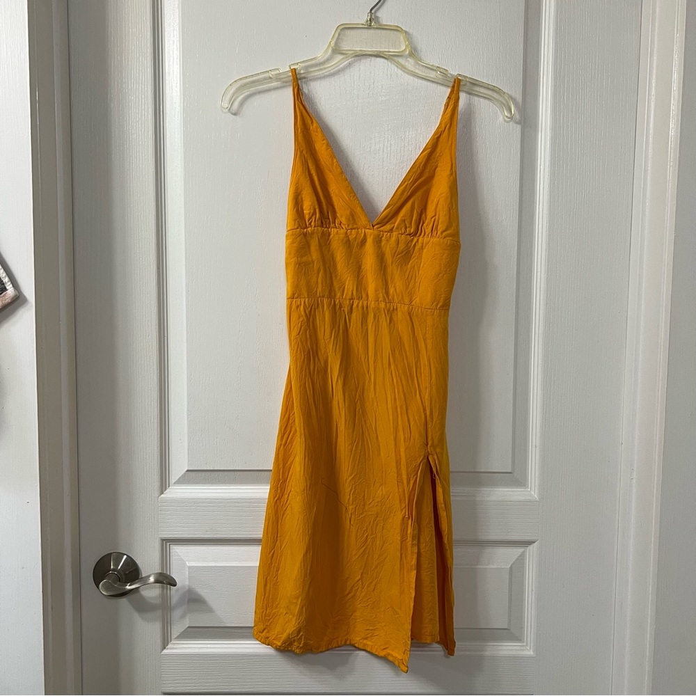 Valija Orange Sleeveless Dress